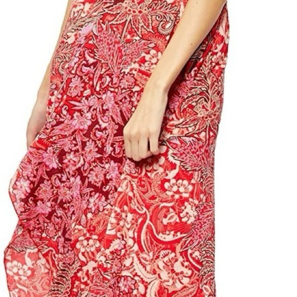 Intimately Free People Asymmetrical Red Floral Dress - Picture 8 of 11